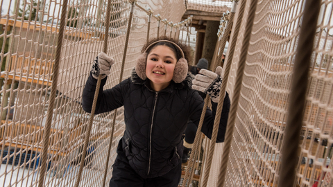 Canopy Climb Net Adventure, Winter, Day