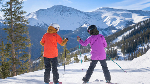 Two skiers on mountain at Winter Park Resort