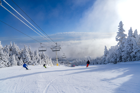 Skiers on Black Bear