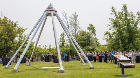 Elevate Art Installation. Kathryn Corbiere, One KWE, Truth and Reconciliation, Indigenous 