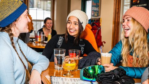 Apres ski with friends at Solitude Mountain Resort