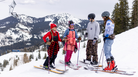  Friends spring ski at Solitude Mountain Resort.