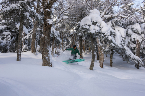 Skier in Powder at Stratton Mountain Resort